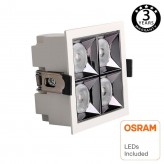 Downlight LED - 20W - Carre  - 18°- UGR17 140lm/W