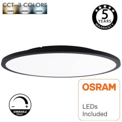 Plafón LED Superficie 40W DIMABLE - OSLO - Negro