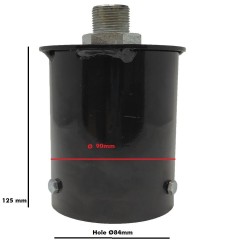 Coupling support for LED street lamp - 90mm