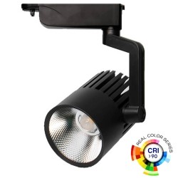 40W LED Tracklight  PISA Black  Single-phase rails 35º