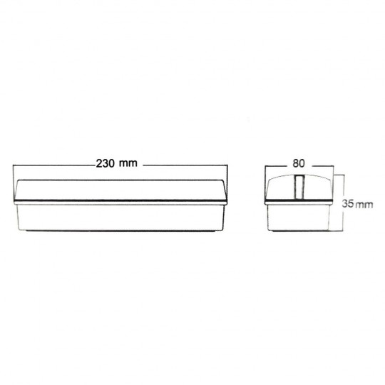 4W LED Notlicht Decke + Option - IP20