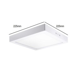 Plafón LED cuadrado superficie 20W 120º OSRAM Chip