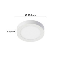 Circular LED ceiling light surface 8W 120º - OSRAM Chip