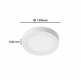 Circular LED ceiling light surface 8W 120º - OSRAM Chip