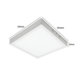 Plafón LED cuadrado superficie 30W 120º OSRAM Chip