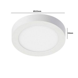 Circular LED ceiling light surface 20W 120º - OSRAM Chip