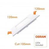 Downlight Slim LED Carré 8W - 120° OSRAM Chip