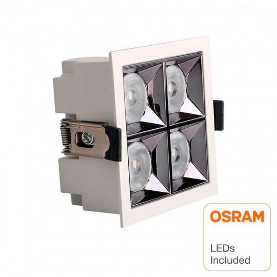 LED Einbaustrahler  20W  mit OSRAM Chip  PALACE 24º UGR17 140lm/W