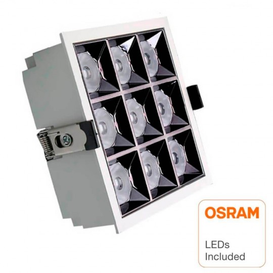 Downlight LED 40W Carre OSRAM Chip  PALACE - 24° - UGR17 140lm/W