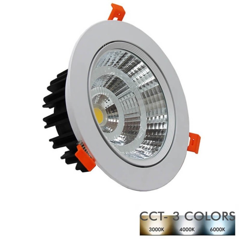 Downlight LED  Encastré 25W 120º - CCT - Couleur sélectionnable