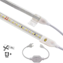 LED Strip 10W Dimmable 220V AC SMD 2835 120 LED/m Warm White IP65 - 10mm