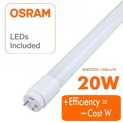 Tubo LED 20W Cristal 150cm 300º - ALTA LUMINOSIDAD - OSRAM CHIP