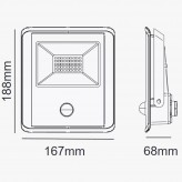 LED-Flutlichtstrahler 50W mit Bewegungssensor PIR