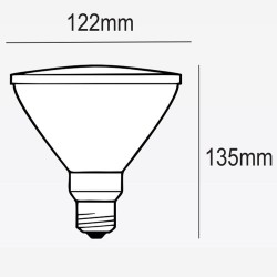 Lâmpada PAR LED - 11W 120º - E27