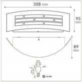 LED GOTHENBURG INOX Wall Light by E27 Outdoor IP44