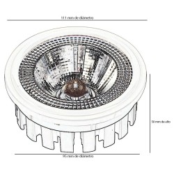 Lâmpada AR111 20W  CRI +90 - COR SELECIONÁVEL - CCT