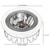 Ampoule LED AR111 - 20W - CRI +90 - COULEUR SÉLECTIONNABLE - CCT