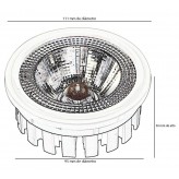 Lámpara LED AR111 20W  CRI +90 - COLOR SELECCIONABLE - CCT