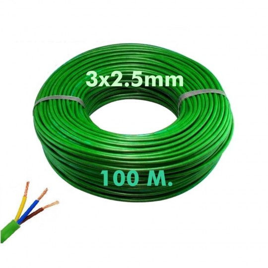 Electric hose (halogen free). CE approved commercial use  3x2.5mm 100Meters RZ1-K