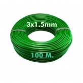 Electric hose (halogen free). CE approved commercial use  3x1.5mm 100Meter RZ1-K