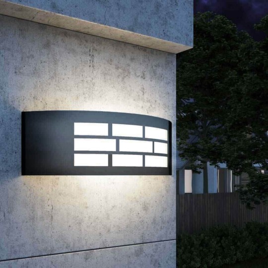 LED Wandleuchte Außenbereich GOTHENBURG GRAU für E27 Lampen IP44