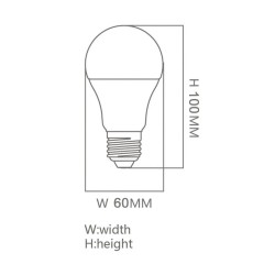 Bombilla LED 9W E27 A60 180º - OSRAM CHIP DURIS E 2835