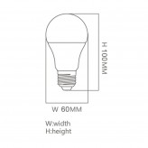 Ampoule LED 9W E27 A60 180° - OSRAM CHIP DURIS E 2835