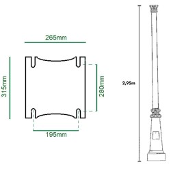 Column Villa ALUMINUM - 3 meters