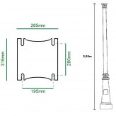 Colonne Villa ALUMINIUM - 3 mètres