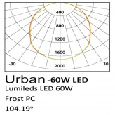 Farola LED 60W URBAN Philips Lumileds SMD 3030 160Lm/W