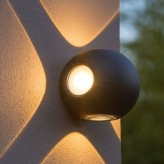 LED Wandleuchte Außenbereich GOTHENBURG GRAU für E27 Lampen IP44