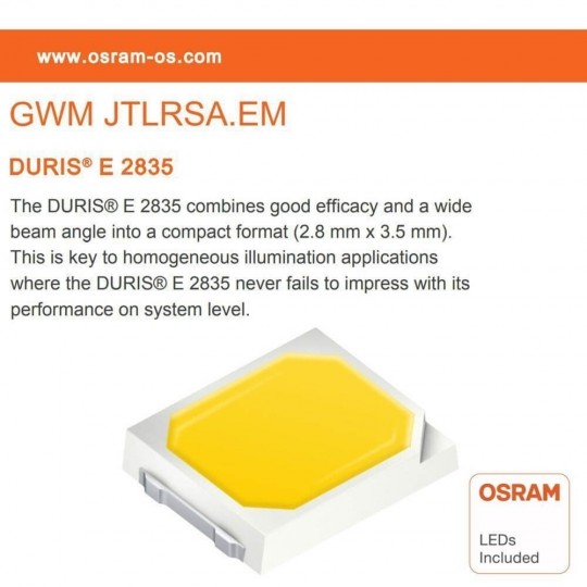 Encastrável 24W  - Frameless QUASAR - OSRAM CHIP DURIS E 2835 - CCT