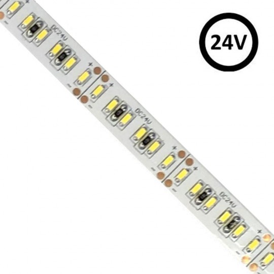 Tira LED 24V | 204xLED/m | 5m | SMD3014 |3400Lm | 34W/M | IP20 | HIGH LUMENS