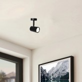 Black ceiling lamp for 1x GU10