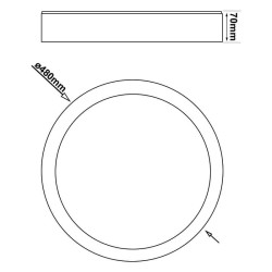 36W LED Ceiling Light TAMPERE - Dimmable - CCT + Remote Control