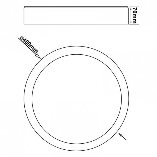 Plafonnier LED - 36W VANTAA - Dimmable - CCT + Télécommande