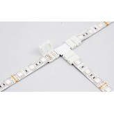 Conector de presión para tira LED monocromática en T