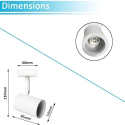 Aplique de Techo Blanco para 1x GU10