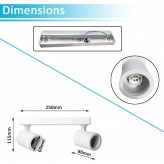 Weißes Deckenlicht für 2x GU10