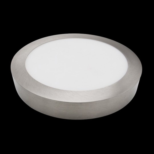 15W  Circular surface LED ceiling light Stainless Steel - CCT