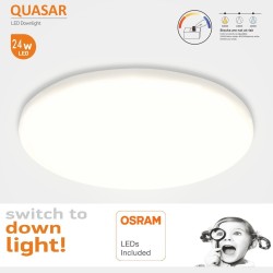 Downlight LED 24W  - Frameless QUASAR - OSRAM CHIP DURIS E 2835 - CCT