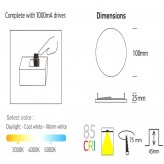 Downlight LED 24W - Frameless QUASAR - OSRAM CHIP DURIS E 2835 - CCT