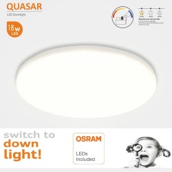 Downlight LED 24W  - Frameless QUASAR - OSRAM CHIP DURIS E 2835 - CCT