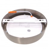 Plafonnier LED à surface circulaire inox - 15W - CCT