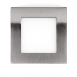 Plafón LED Cuadrado Superficie Acero Inox 8W 120º - CCT