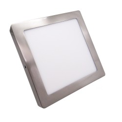 Plafond LED 20W - Quadrado Aço Inoxl - CCT - OSRAM CHIP DURIS E 2835