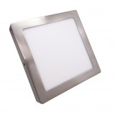 Plafón LED 20W - Cuadrado Acero Inox - CCT - OSRAM CHIP DURIS E 2835