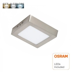 20W 120º circular Square LED ceiling light Stainless Steel - CCT