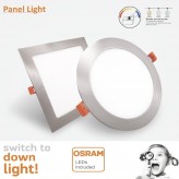 Downlight LED Carré 5W  Inox - CCT - OSRAM CHIP DURIS E 2835