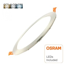 Placa LED Slim Circular 15W Acero Inox - CCT- OSRAM CHIP DURIS E 2835